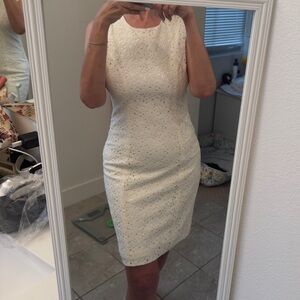 NWT Milly Ivory Laced Sleeveless Dress Size 6